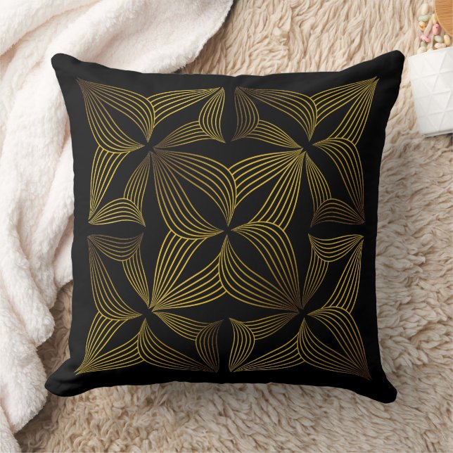 Almofada pétala da flor da linha ouro (Cobertor)