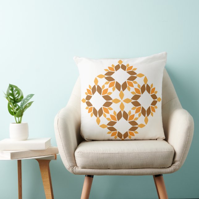 Almofada pétala de flor castanha (Cadeira)