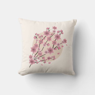Almofada Pétalas de Árvore Flor de Cerejeira Rosa