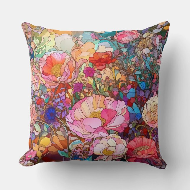 Almofada Pétalas de Vidro Botânico (Frente)