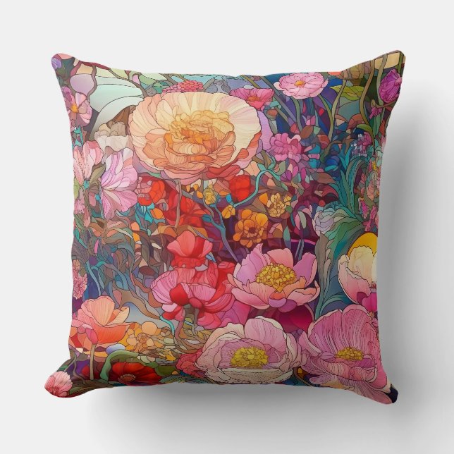 Almofada Pétalas De Vidro Botânico (Frente)