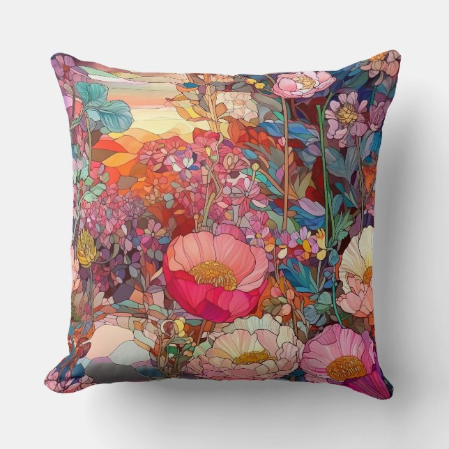 Almofada Pétalas De Vidro Botânico (Frente)