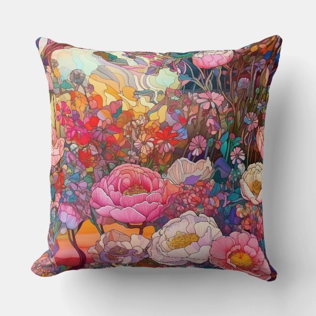 Almofada Pétalas De Vidro Botânico (Frente)