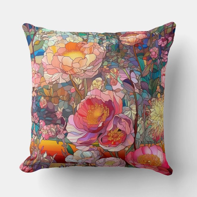 Almofada Pétalas De Vidro Botânico (Frente)