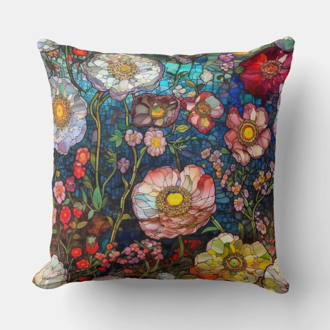 Almofada Pétalas de Vidro Botânico (Frente)