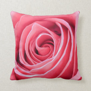 Almofada Pétalas Florais Rosa Elegante Travesseiro decora