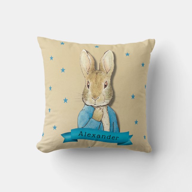 Almofada Peter Rabbit Carrots and Stars Boy Custom (Frente)