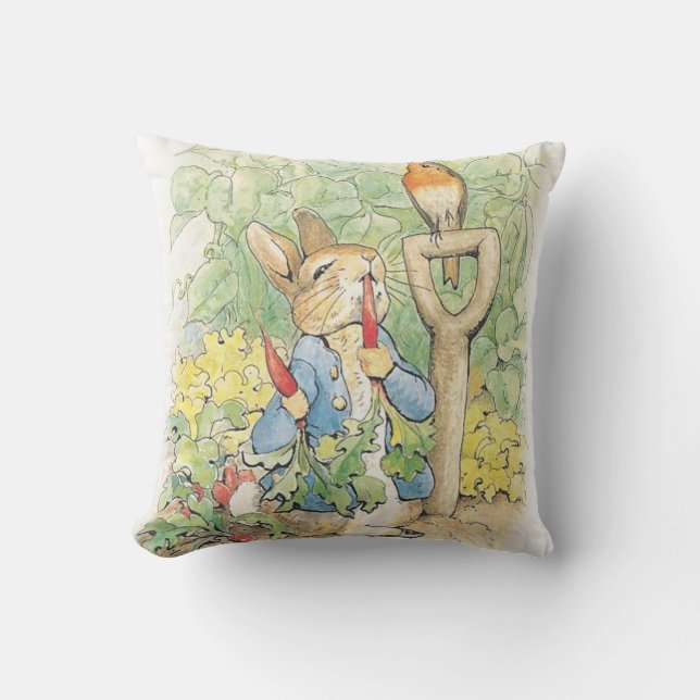 Almofada Peter Rabbit In Garden - Beatrix Potter (Frente)