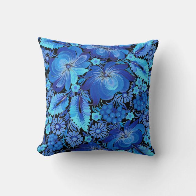 Almofada Petrikivka Ukrainian traditional art (Frente)