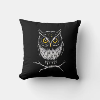 Almofada Phantom Owl Minimalist Throw Pillow