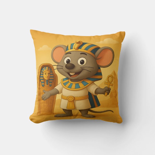 Almofada Pharaoh Mouse Cushion | Pirâmides Egípcias do Cart (Frente)