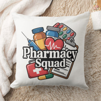 Almofada 'Pharmacy Squad'.