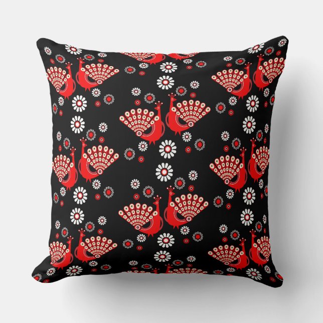 Almofada Pheasants Peacock Art (Frente)