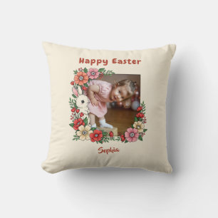 Almofada Pic Personalizada Personalizada de Bunny Floral de