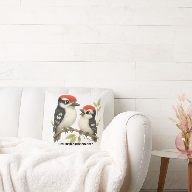 Almofada Pica-pau-bico-vermelho vocal (Sofá)