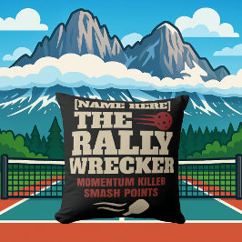 Almofada Pickleball Personalized Name Rally Wrecker