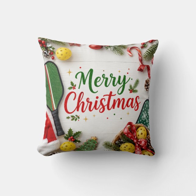 Almofada Pickleball tema de Natal  (Frente)
