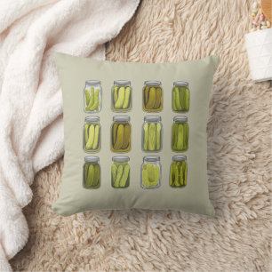 Almofada Picles Amante Vintage Picles Enlatados Pote Natal