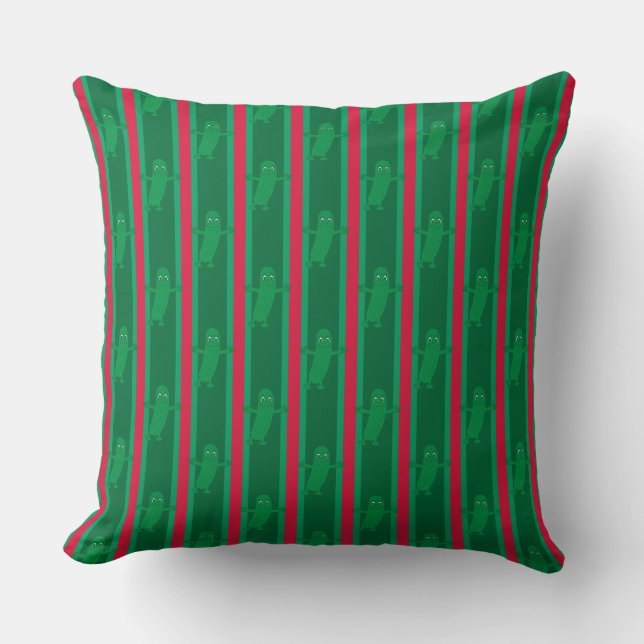 Almofada Picles de Natal Divertidos e Elegantes (Frente)