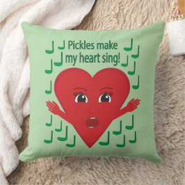 Almofada "Picles fazem meu coração cantar!" Cantando Coraçã