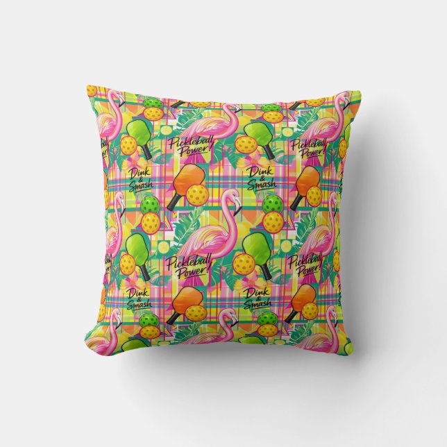 Almofada Picles Tropical Flamingo  (Frente)
