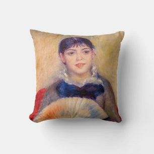 Almofada Pierre-Auguste Renoir - Garota com ventilador