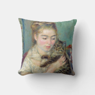 Almofada Pierre-Auguste Renoir - Mulher com gato