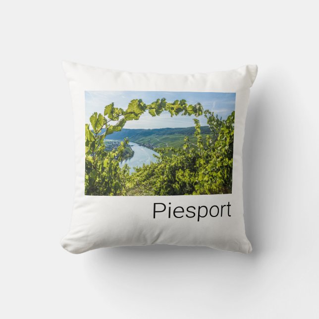 Almofada Piesport Moselle Graphics Vintage Vines Souvenir (Frente)