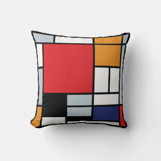 Almofada Piet Mondrian - Composição com Grande Plano Vermel