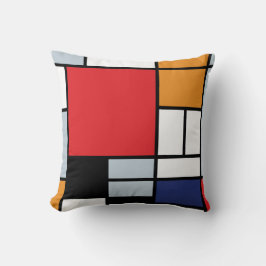 Almofada Piet Mondrian - Composição com Grande Plano Vermel