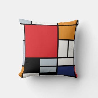 Almofada Piet Mondrian - Composição com Plano Vermelho Gran