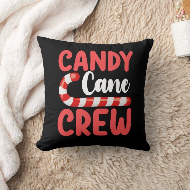 Almofada Pijamas de Natal da Equipe Candy Cane para Família (Cobertor)