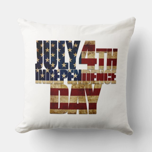 Almofada Pillow de Arremesso do Dia da Independência dos EU (Frente)