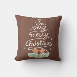 Almofada Pillow de Natal Tipografia Rena