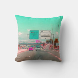 Almofada Pillow decorated with the Spanish highway