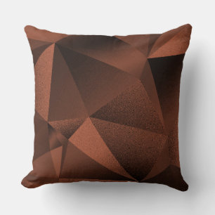 Almofada Pillow Terracotta Facetado Geométrico Diamante par