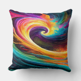 Almofada Pillow Throw Onda Vibrante Abstrata