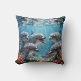 Almofada Pillow with dolphins.