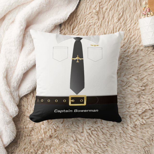 Almofada Pilot Captain Aviator Uniform Personalised (Cobertor)