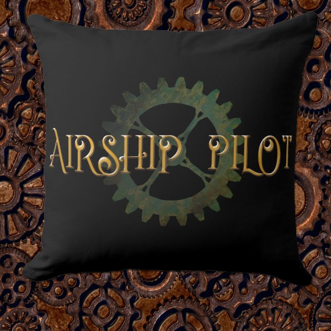 Almofada Piloto de Dirigível Steampunk  (Criador carregado)