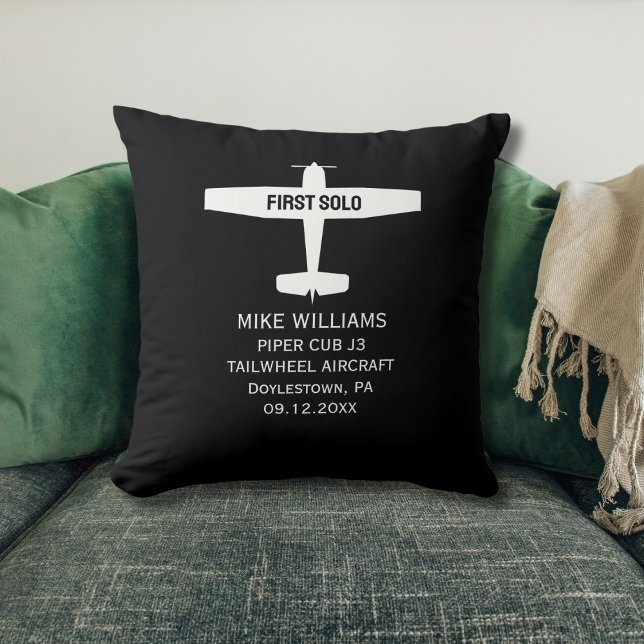 Almofada Piloto de estudante Primeiro Piloto de Avião Solo  (Criador carregado)