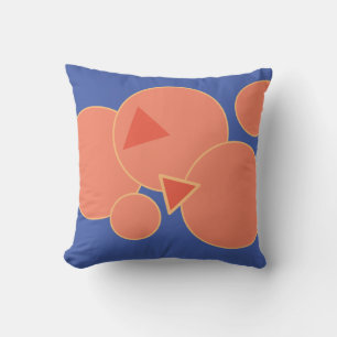 Almofada Pílula de Destaque "Mod" Laranja Flor e Azul