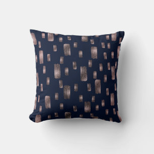 Almofada Pincel de Maquiagem Moderno Dourado Rosa e Azul Ma