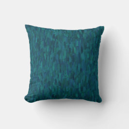 Almofada Pinceladas Impressionistas, Azul-Marinho, Turquesa