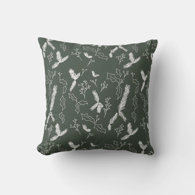 Almofada Pine Berry Green Natal (Frente)