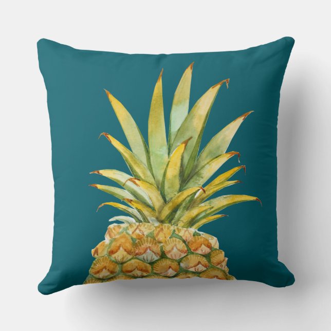 Almofada Pineapple Beach House Hunter Green Reversible (Verso)