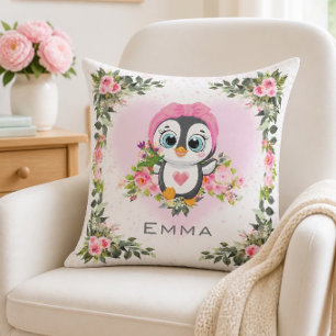 Almofada Pinguim Bebê Personalizado