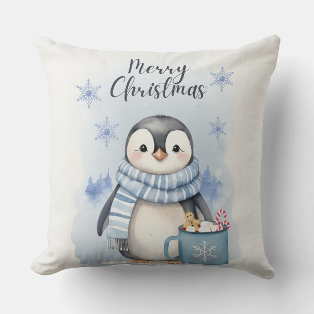 Almofada Pinguim bonito 3 (Frente)