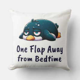 Almofada Pinguim cansado, cansado e sem motivação