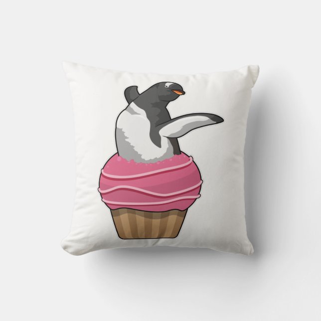 Almofada Pinguim com Muffin (Frente)